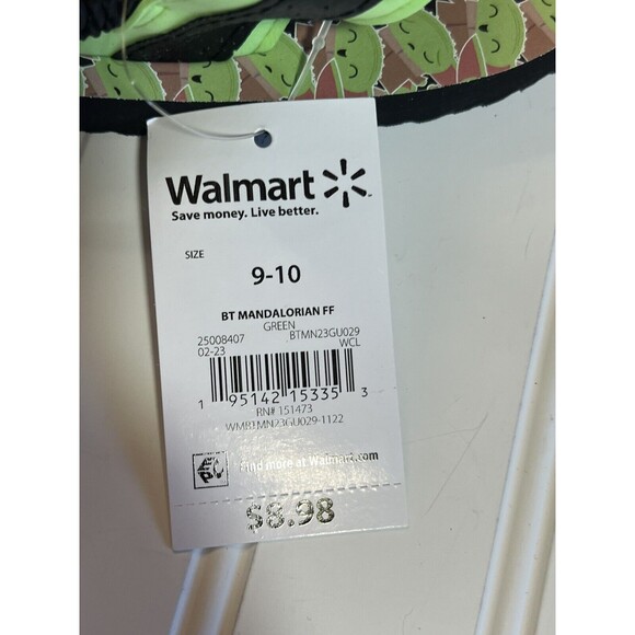 MANDALORIAN Toddler Boys Size 9/10 Flip Flop Sandals NWT - Picture 4 of 6